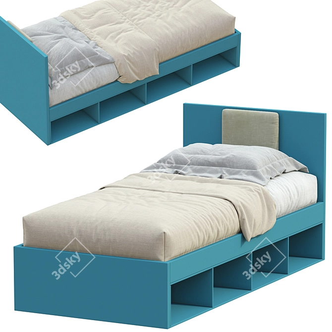 NUK Single Bed - Modern and Stylish 3D model image 3