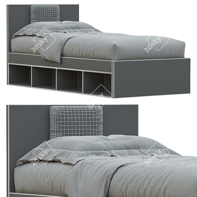 NUK Single Bed - Modern and Stylish 3D model image 4
