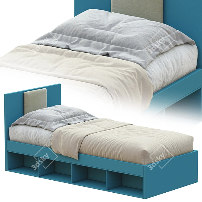 NUK Single Bed - Modern and Stylish 3D model image 5
