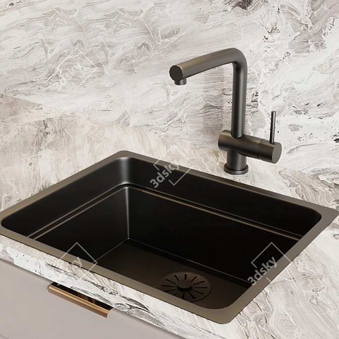 Etagon-F Sink + Bosch Microwave 3D model image 4