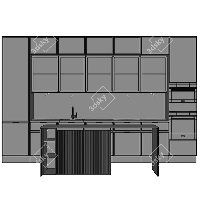 Etagon-F Sink + Bosch Microwave 3D model image 5