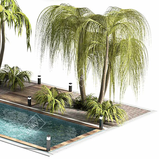 Backyard Oasis: Premium Swimming Pools 3D model image 10