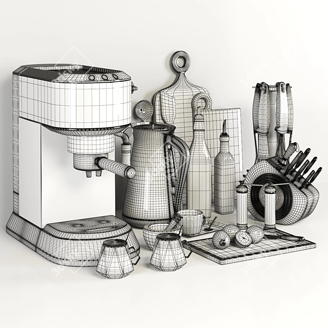 Essential Kitchen Accessories 3D model image 6