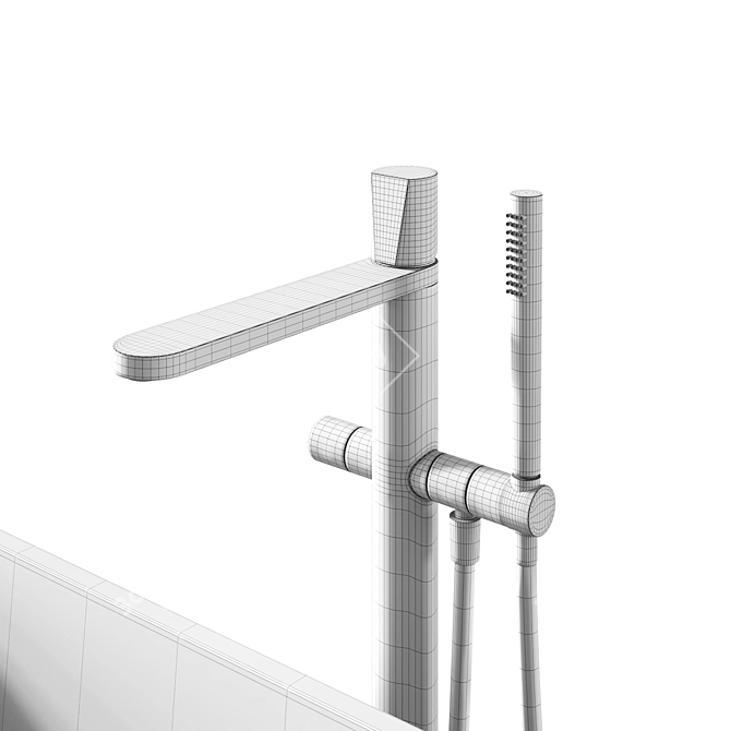  Trieste Bathroom Set with Antonio Lupi Faucet 3D model image 4