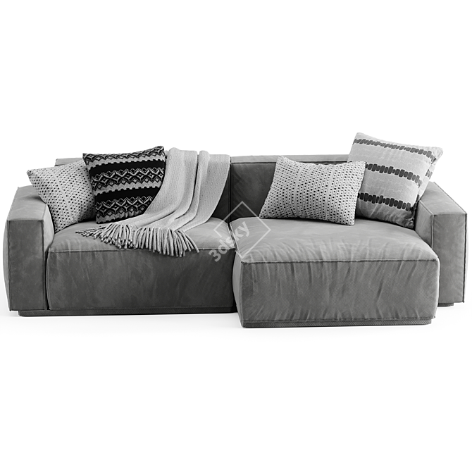 Contemporary Arflex Sofa: Sleek and Stylish 3D model image 4