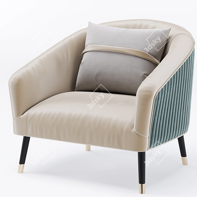 Elegant Comfort Armchair 3D model image 2