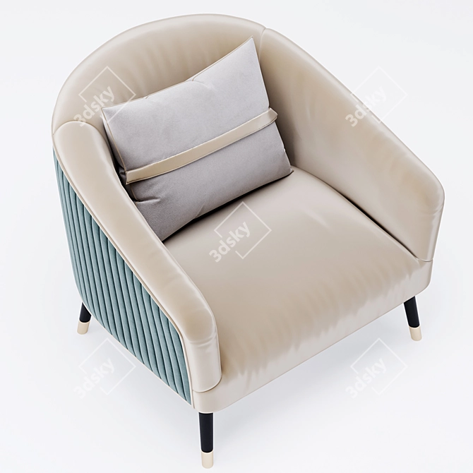 Elegant Comfort Armchair 3D model image 3