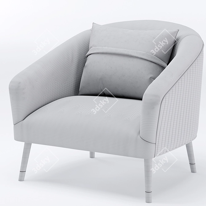 Elegant Comfort Armchair 3D model image 5