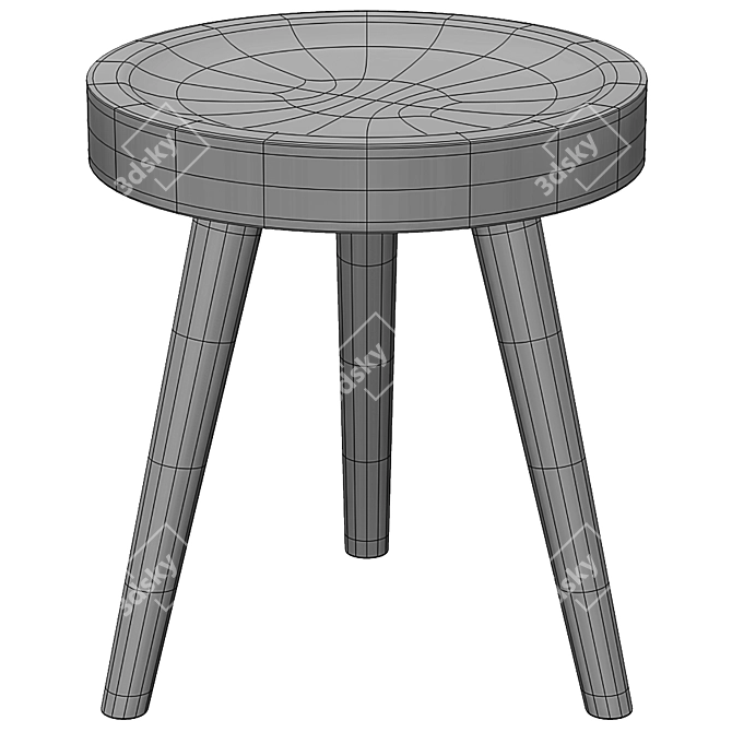 Elegant Mitzi Riva Stool 3D model image 2