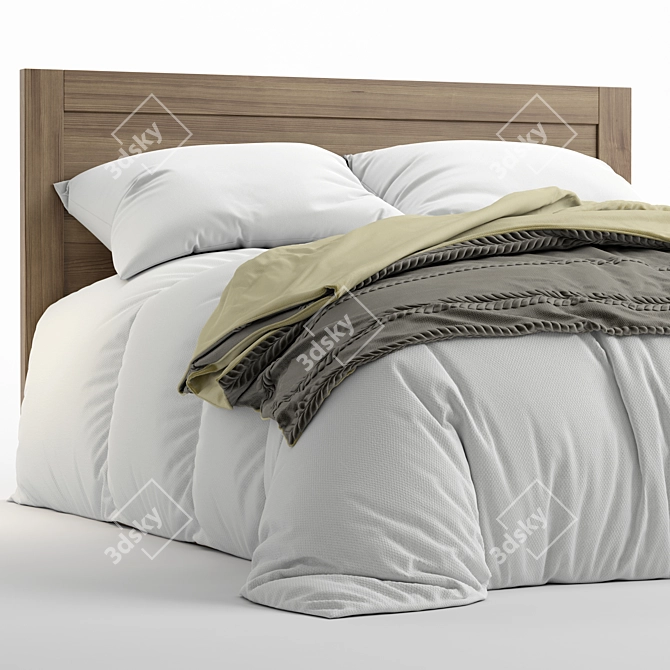 Sleek & Contemporary Bed Design 3D model image 3