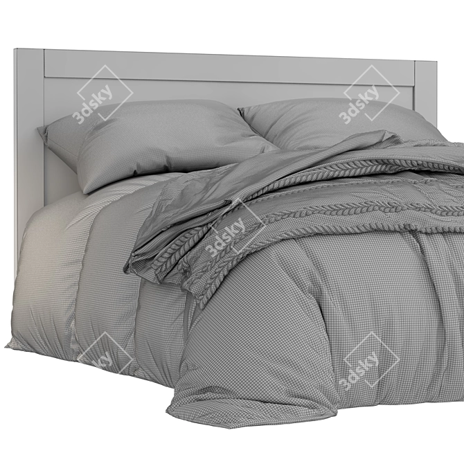 Sleek & Contemporary Bed Design 3D model image 4