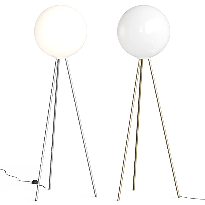 Elegant Prima Signora Floor Lamp 3D model image 1