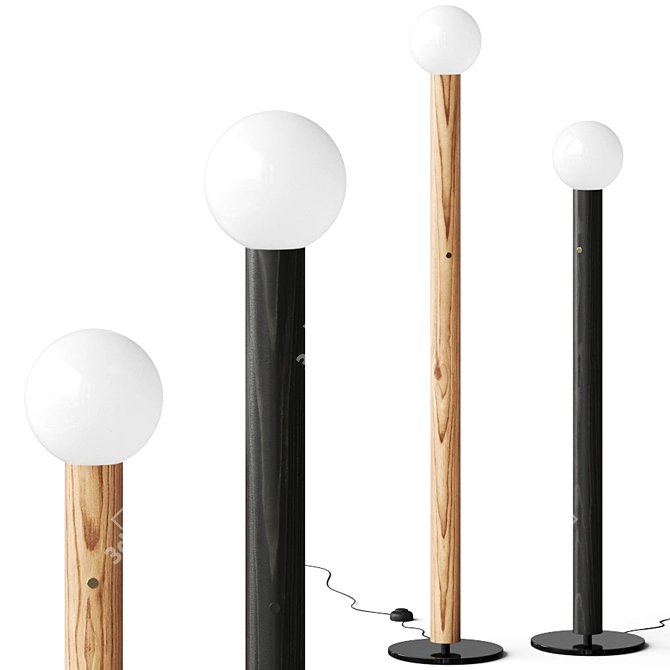 Elegant Porada Lum Floor Lamp 3D model image 1