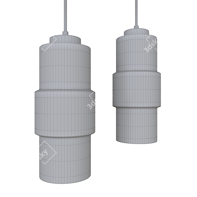 Esk Chandelier: Sleek, Stylish Lighting 3D model image 2