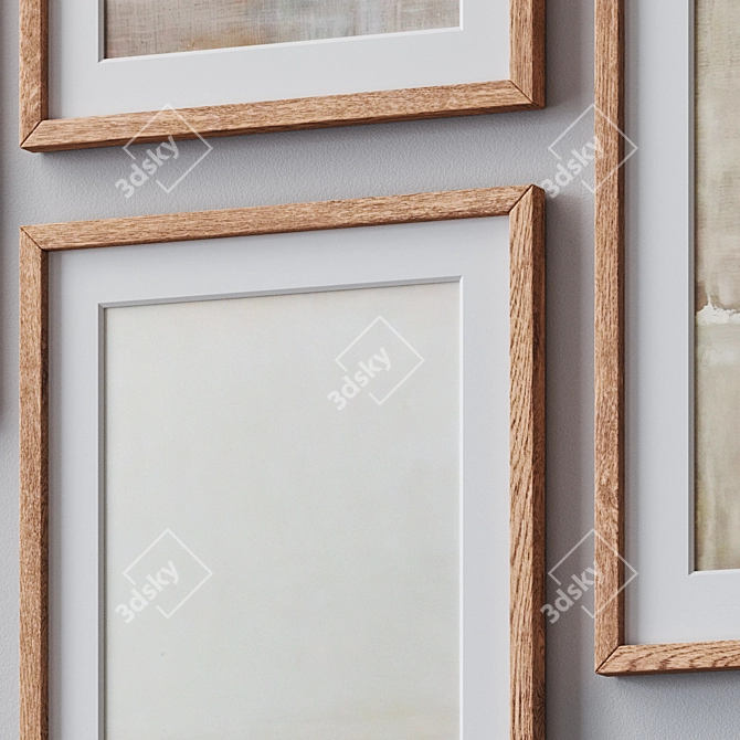 Multi-Colored Photo Frames Set 3D model image 2