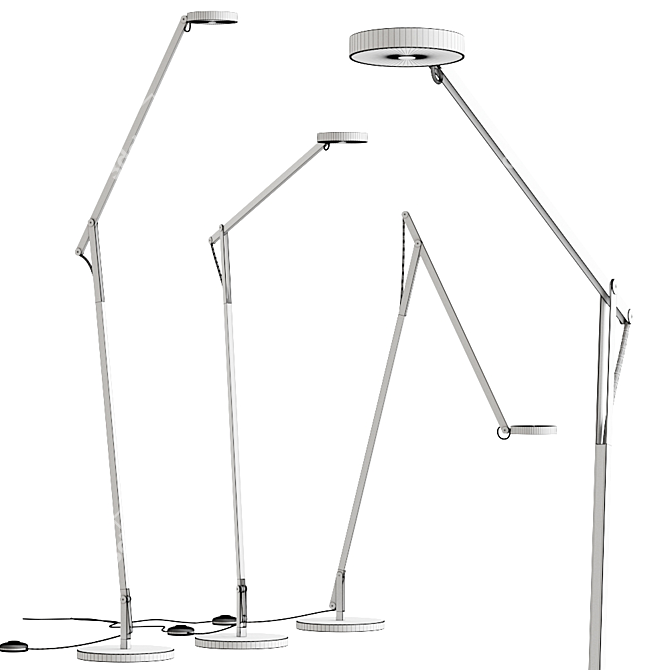 Modern String F1 Floor Lamp 3D model image 2