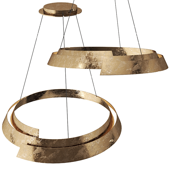 Elegant Swirl Pendant Lamp 3D model image 1