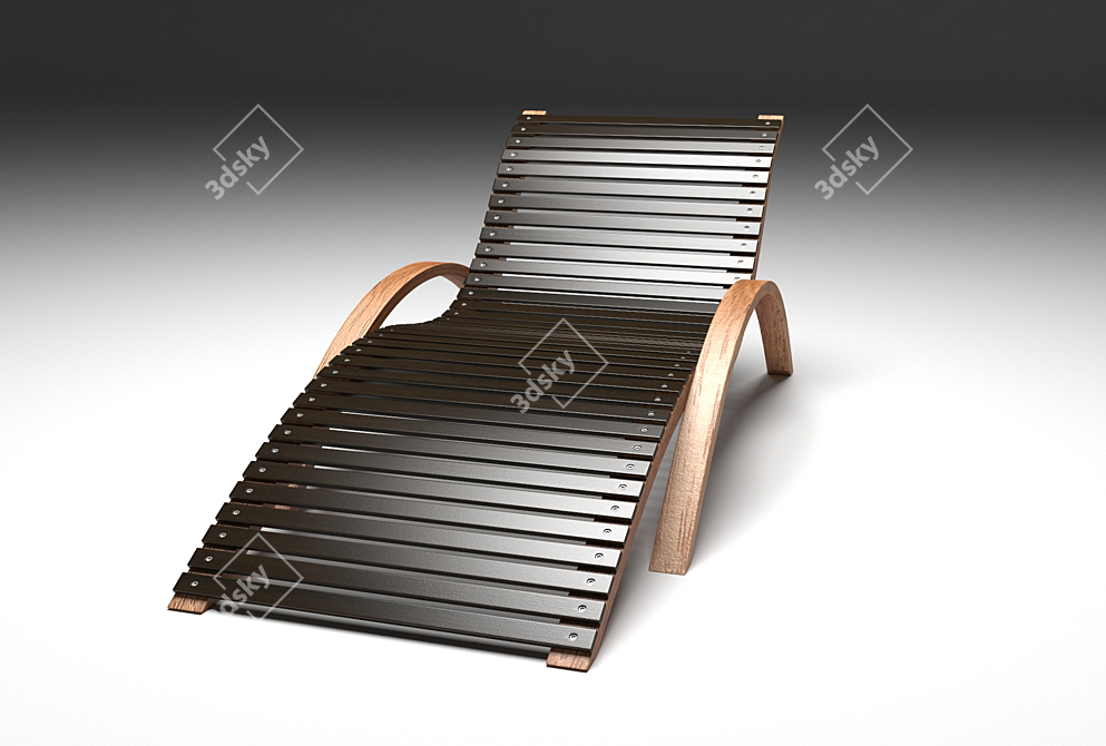 Relaxing Outdoor Chaise 3D model image 2