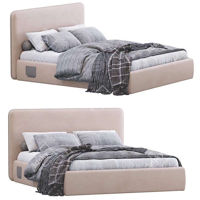 Sleek Argos Bed - Modern Design! 3D model image 2