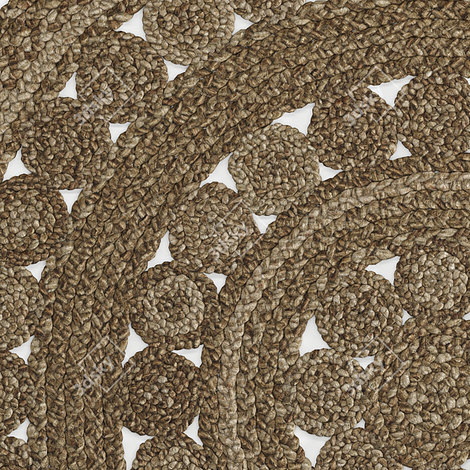 Serena & Lily Round Jute Rug 3D model image 4