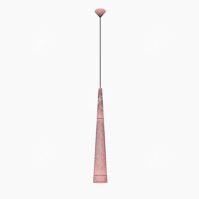 Modern Conical LED Pendant Light 3D model image 2