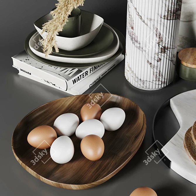 Modern Kitchen Accessory Set 3D model image 3