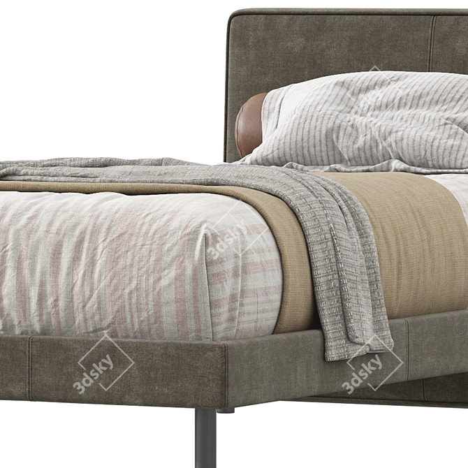 Elegant Single Bed by Pianca 3D model image 7
