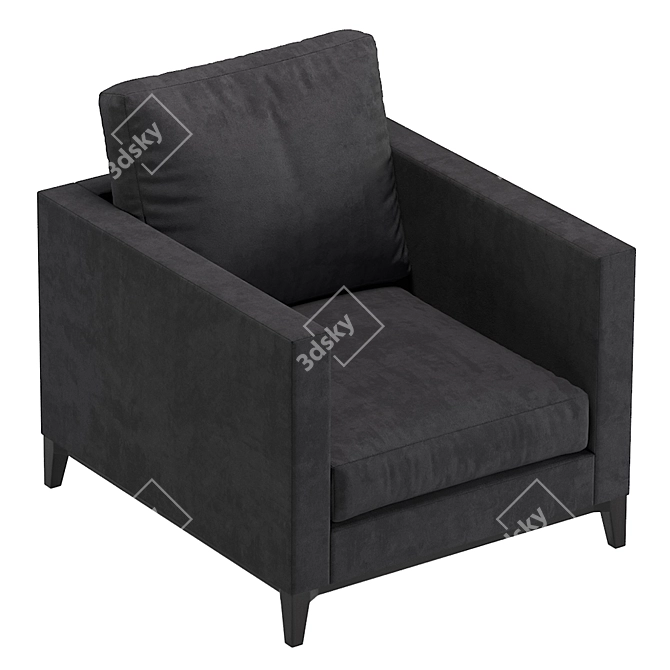 Sleek SWIFT Armchair 3D model image 4