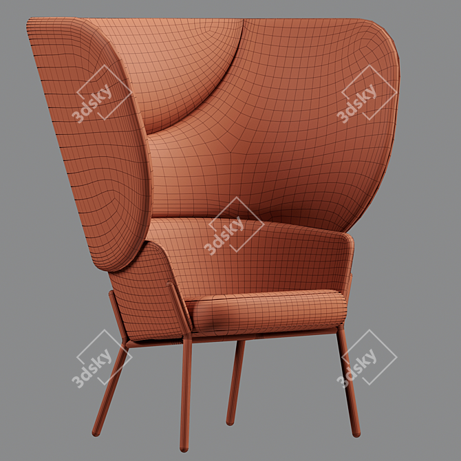 Wam 1571 Armchair: Embrace and Concentrate 3D model image 5