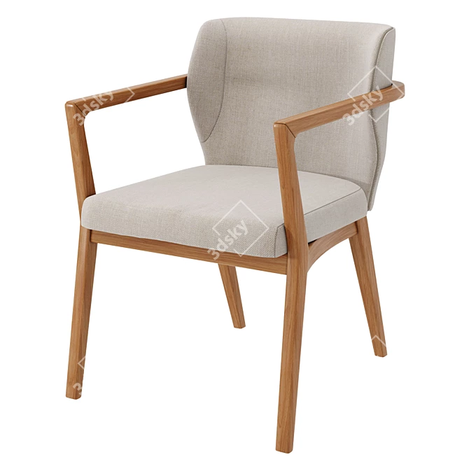 Elegant Prudenze Armchair: Modern Design & Comfort 3D model image 1