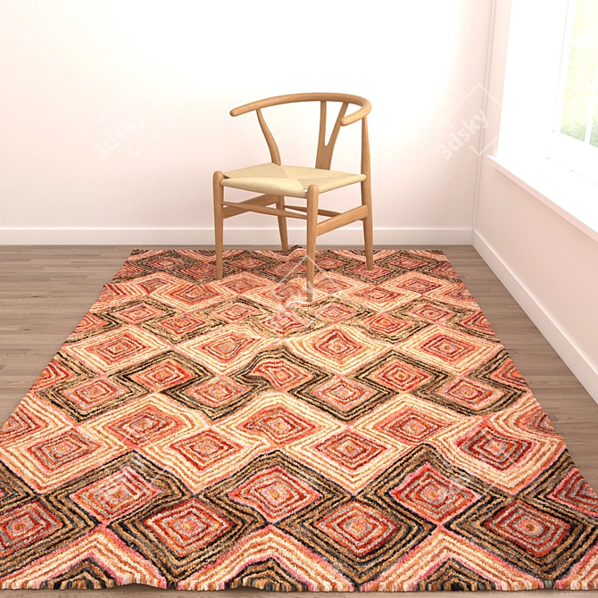 Variety Collection: 6 Rugs with VRayFur & Displacement 3D model image 4