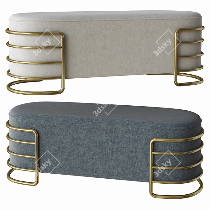 Eero Bench: Sleek & Stylish Seating 3D model image 2