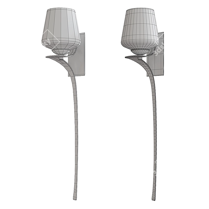 Elegant Antasia Wall Sconce 3D model image 2