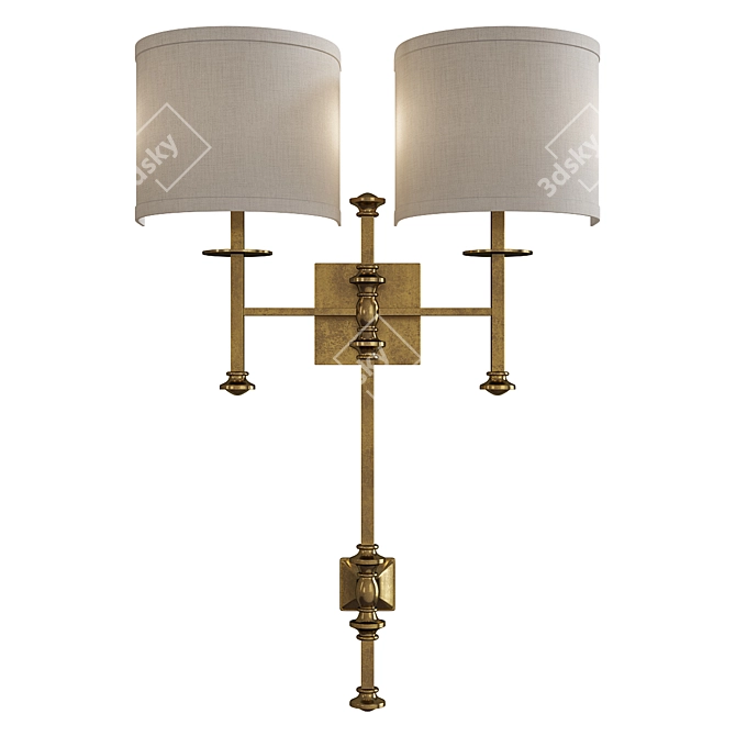 Elegant Devon Sconce: Perfect Lighting Solution 3D model image 1