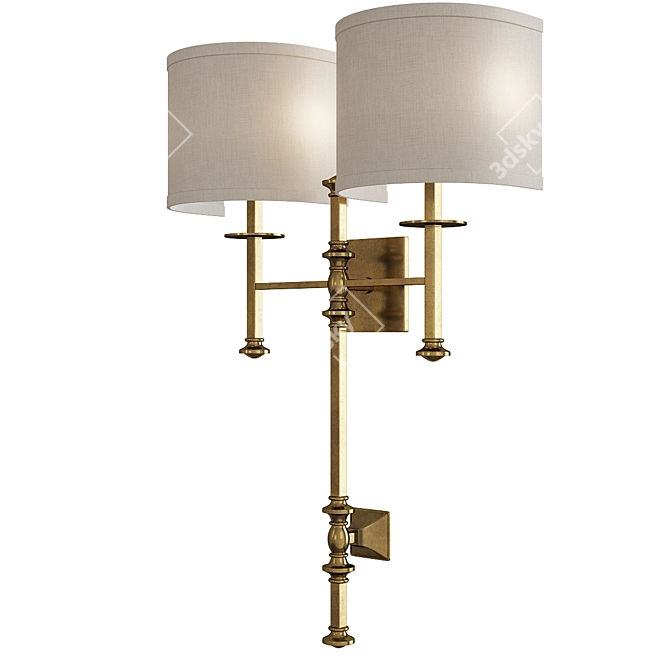 Elegant Devon Sconce: Perfect Lighting Solution 3D model image 2