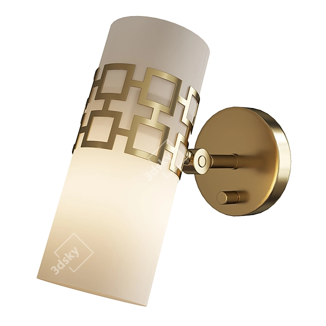 Sleek Parket Wall Sconce 3D model image 1