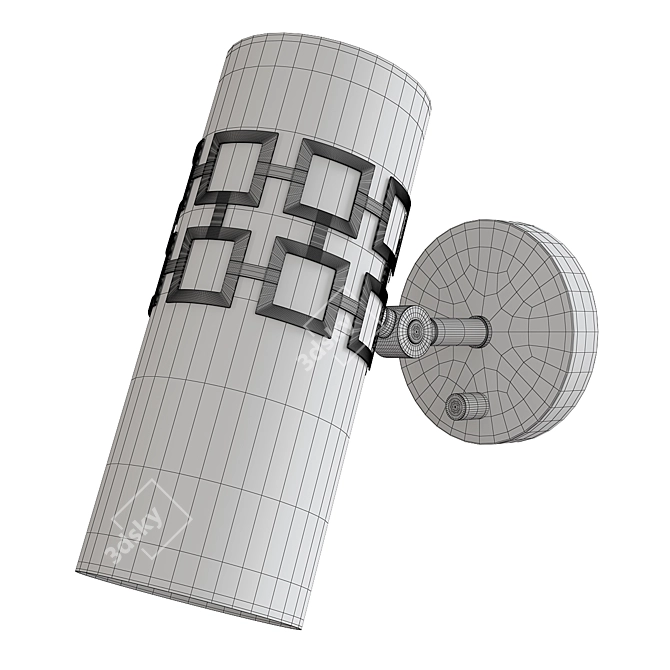 Sleek Parket Wall Sconce 3D model image 2