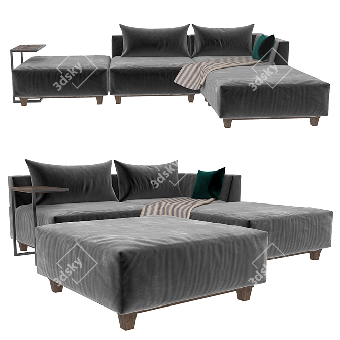 Modern and Stylish Sofa LeWin 3D model image 3