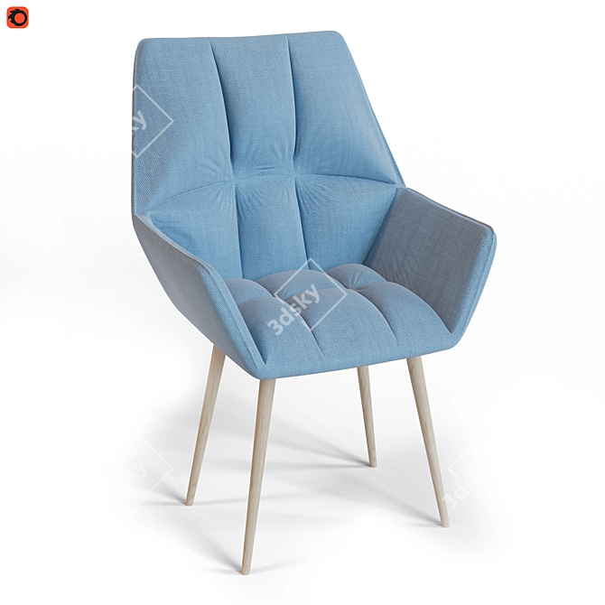 Elegant Munich Armchair - Elba Furniture 3D model image 2