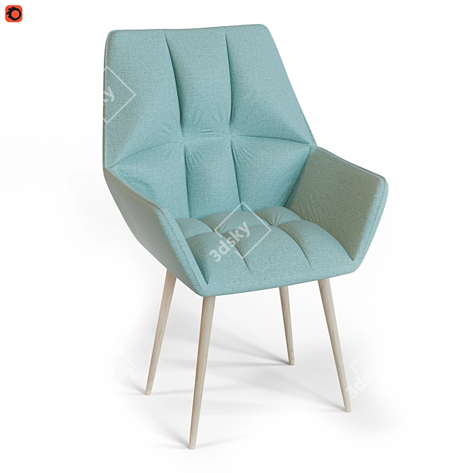 Elegant Munich Armchair - Elba Furniture 3D model image 3