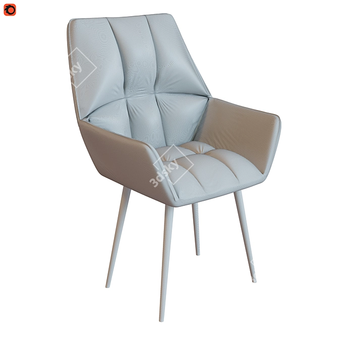 Elegant Munich Armchair - Elba Furniture 3D model image 4