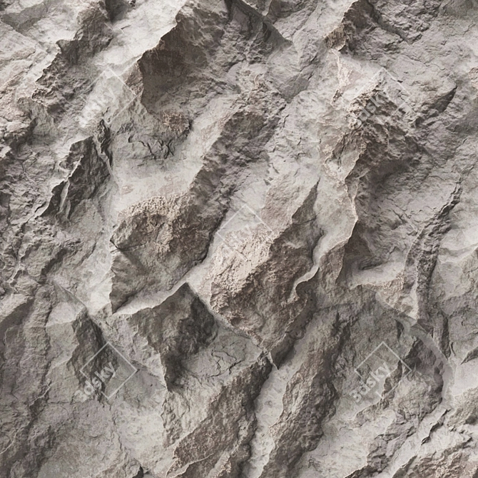 Seamless Rock Cliff Wall Textures 3D model image 3