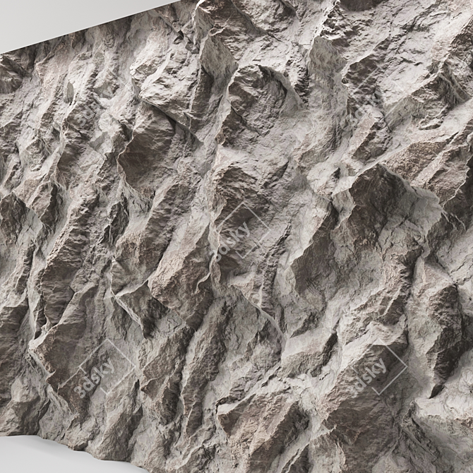 Seamless Rock Cliff Wall Textures 3D model image 4