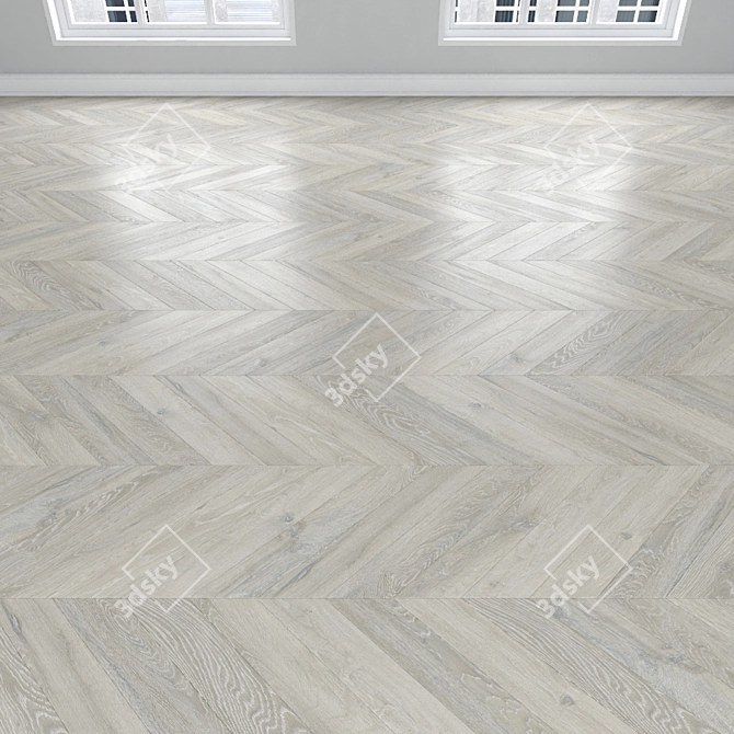 Oak Parquet: Herringbone, Linear, Chevron 3D model image 4