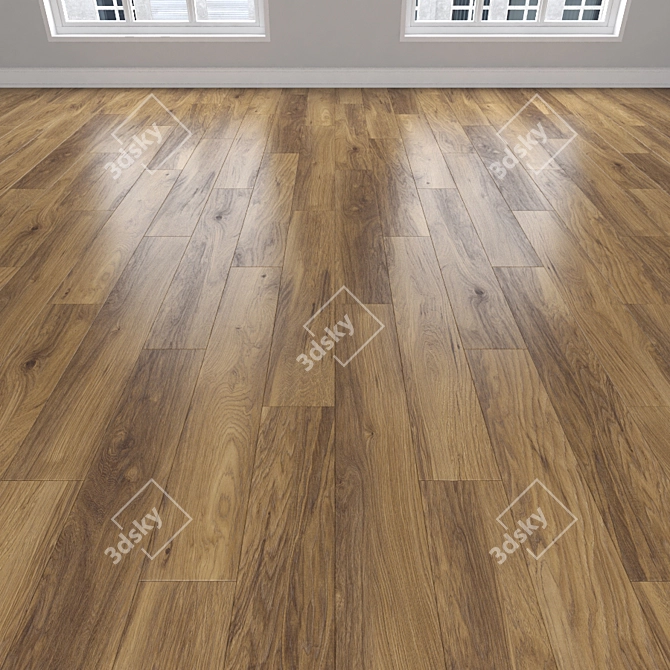 Versatile Oak Parquet: Herringbone, Linear, Chevron 3D model image 2