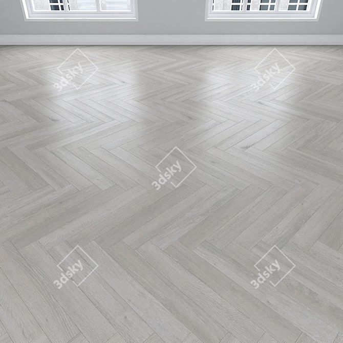 Parquet Oak: Herringbone, Linear & Chevron 3D model image 3