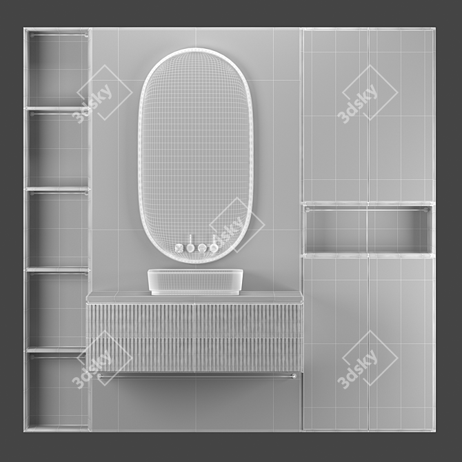 Versatile Bathroom Set: A105 3D model image 6