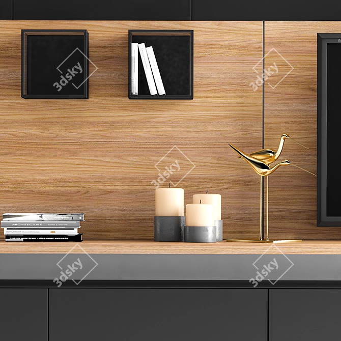 Ronda Design Magnetika TV Cabinet: Stylish Storage Solution 3D model image 3