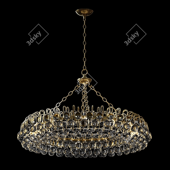 Luxury Bellvale Large Ring Chandelier 3D model image 2