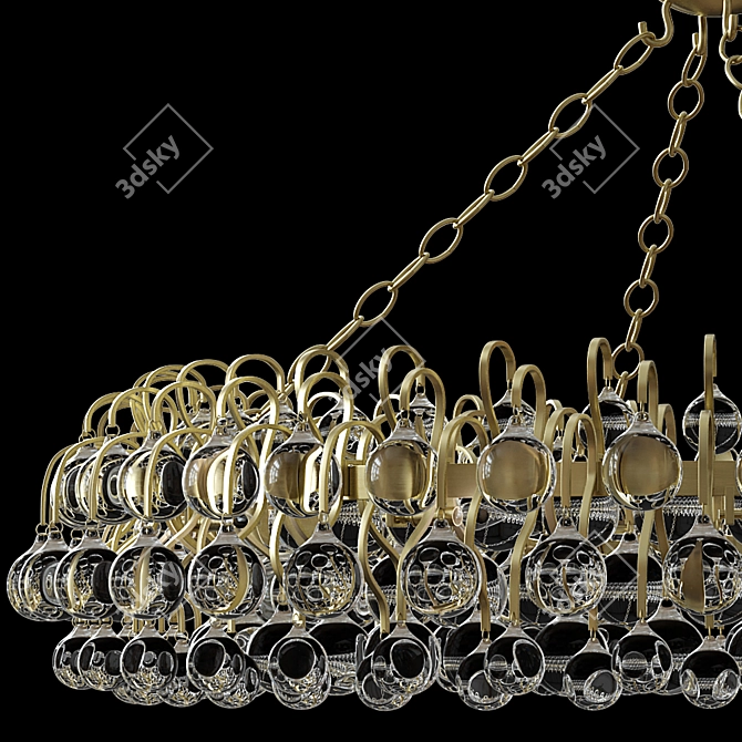 Luxury Bellvale Large Ring Chandelier 3D model image 3